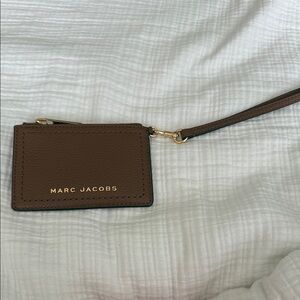 Marc Jacobs Tan Leather Card Holder with Strap
